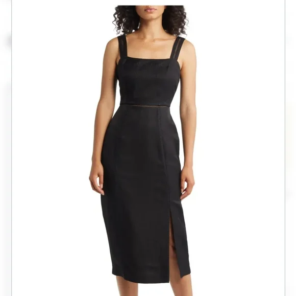 knee length dresses for ladies Shop Luwisa Linen Silk Pleated Midi Dress Ivory for Women Online